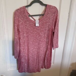 Maurices Marled Scoop Neck Long Sleeve Top